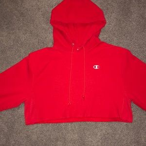 champion cropped hoodie.
